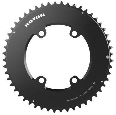 Rotor Aero Chainrings NoQ Round Rotor 4 Bolt 110BCD Outer Black